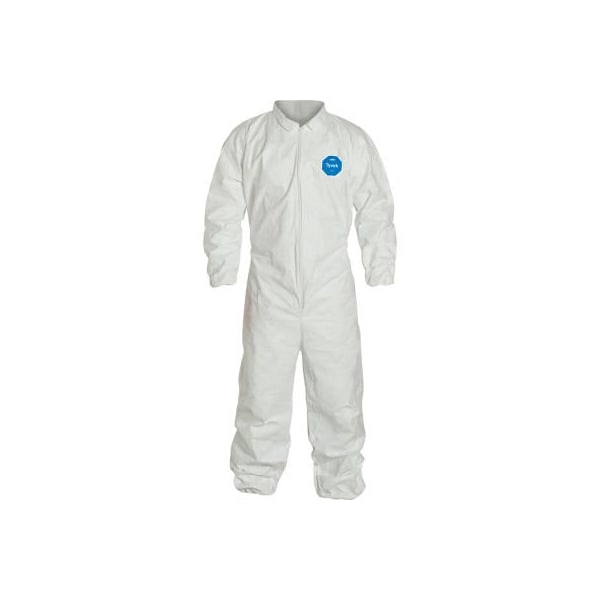 Dupont Disposable Coveralls, Coverall (all), LG, Serged Seam, White TY125SWHLG002500 - main